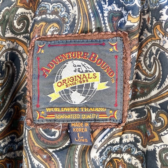 Adventure Bound | Vintage 80s Brown Leather Raglan Waist Length Jacket Sz L - Picture 2 of 11